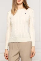 Wełniany sweter julianna | Regular Fit POLO RALPH LAUREN kremowy