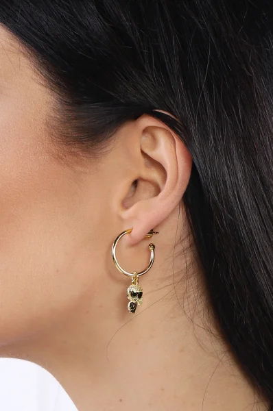 Earrings k/ikonik pave heart earrings Karl Lagerfeld gold
