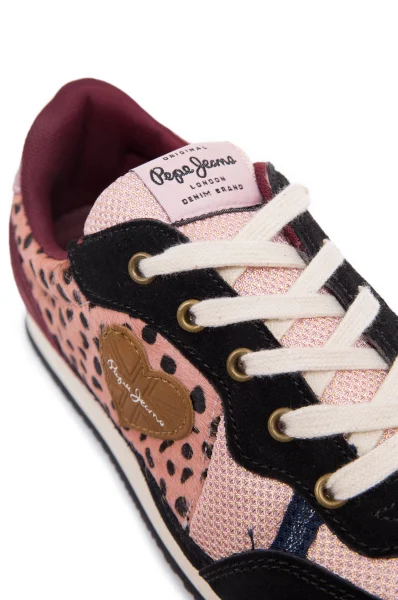 Sneakersy Sidney Leopard Pepe Jeans London różowy