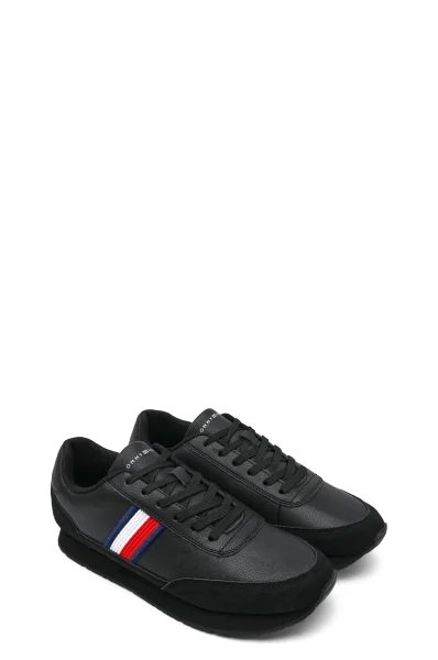 Leather sneakers CORE EVA RUNNER CORPORATE LEA Tommy Hilfiger black