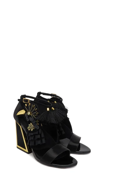 Leather heel sandals Kat Maconie black