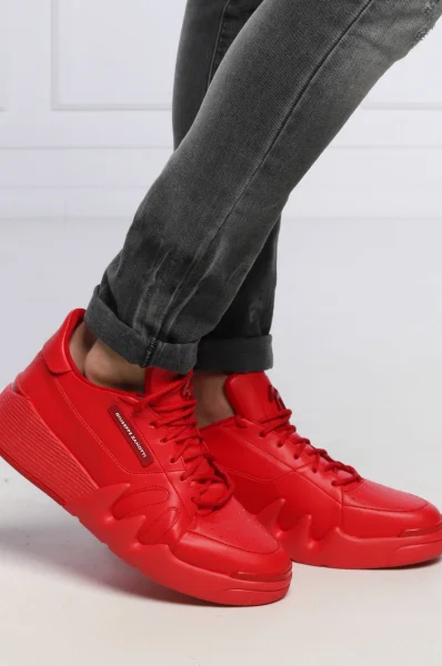 Skórzane sneakersy Giuseppe Zanotti czerwony