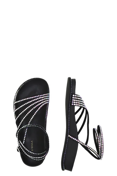 Sandals | with addition of leather Le Silla black