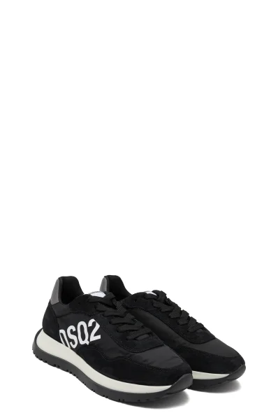 Skórzane sneakersy Dsquared2 black
