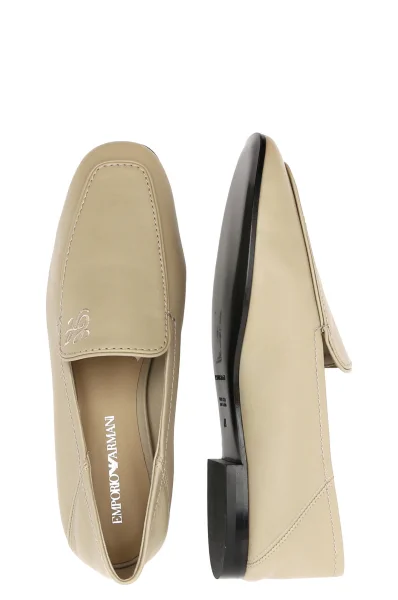 Leather loafers Emporio Armani beige