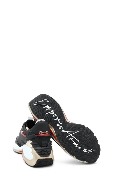 Leather sneakers Emporio Armani black