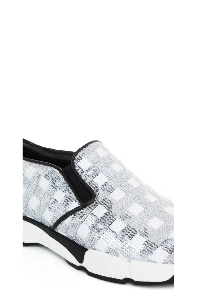 Sequins Sneakers Pinko silver