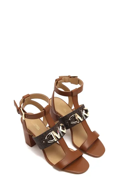 michael kors brown leather sandals