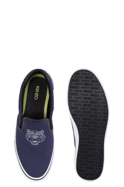 Velvet E17 Canvas Tiger Slip-On Sneakers Kenzo navy blue