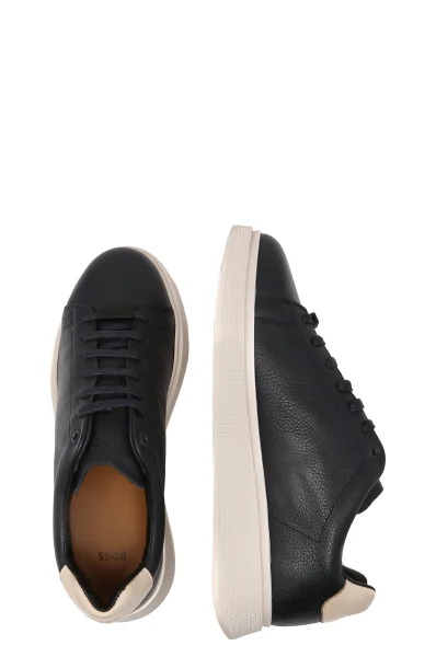 Leather sneakers Bulton BOSS BLACK navy blue