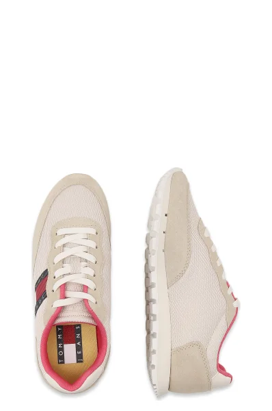 Sneakers | with addition of leather Tommy Jeans beige