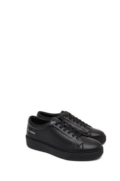 Sneakers FLINT Lace Lo Lthr | with addition of leather Karl Lagerfeld black