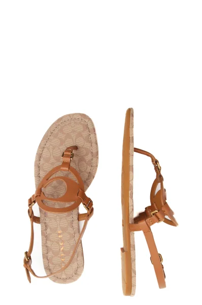 Sandały JERI | z dodatkiem skóry Coach brązowy
