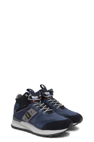 Leather sneakers BLAUER navy blue
