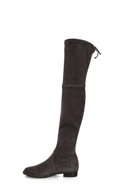 Leather thigh high boots Lowland Stuart Weitzman gray