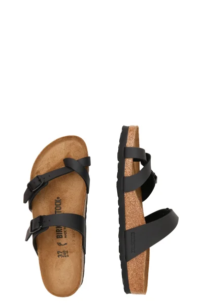 Sliders Mayario | with addition of leather Birkenstock black