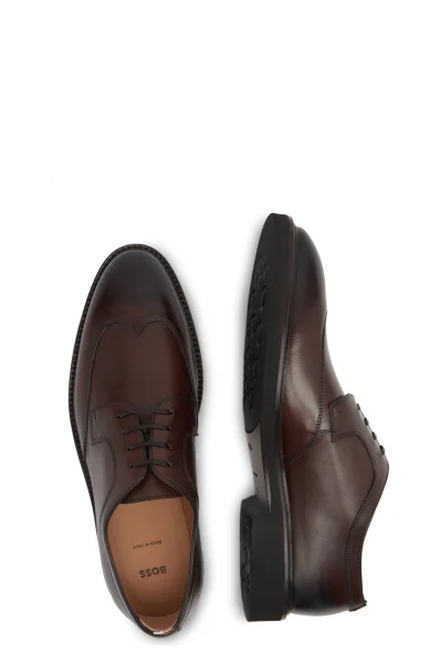 Leather derby shoes Jerrard BOSS BLACK brown