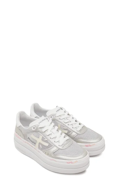 Sneakers MICOL | with addition of leather Premiata silver