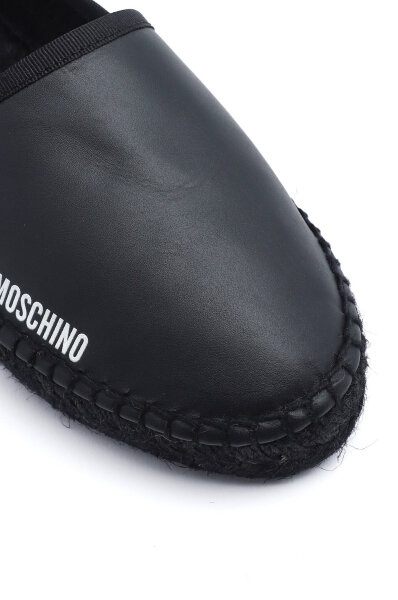 Leather espadrilles Love Moschino black