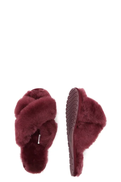 Wool lounge footwear Mayberry | with addition of leather EMU Australia claret