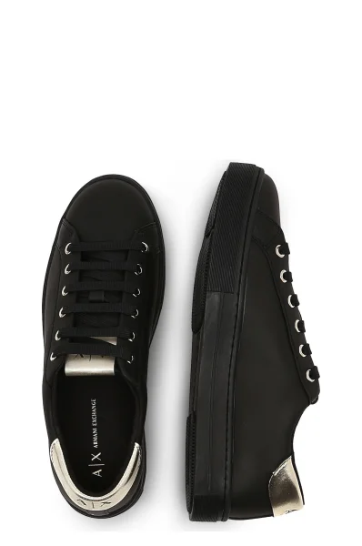 Leather sneakers Armani Exchange black