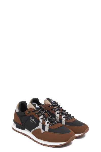 Sneakers BRITT | with addition of leather Pepe Jeans London brown