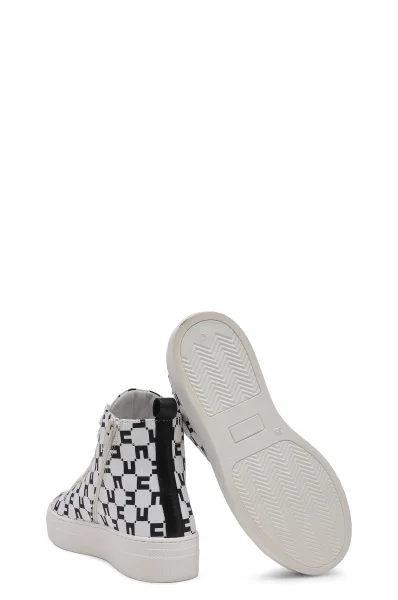 Plimsolls | with addition of leather Elisabetta Franchi white