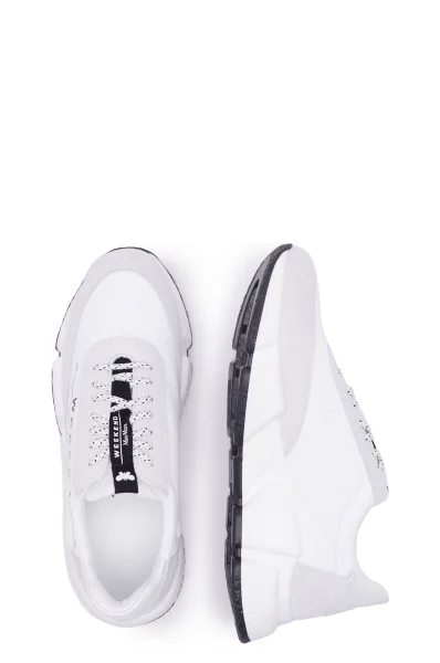 Sneakersy CIGNO | z dodatkiem skóry Weekend MaxMara biały