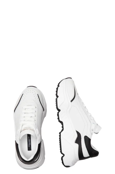 Skórzane sneakersy Dolce & Gabbana biały