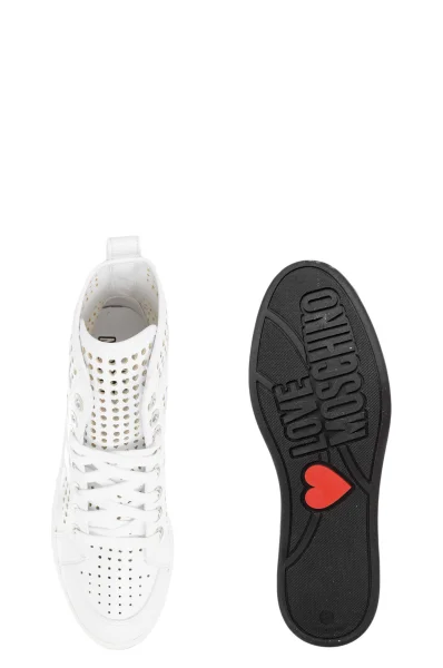Cut-Out Sneakers Love Moschino white