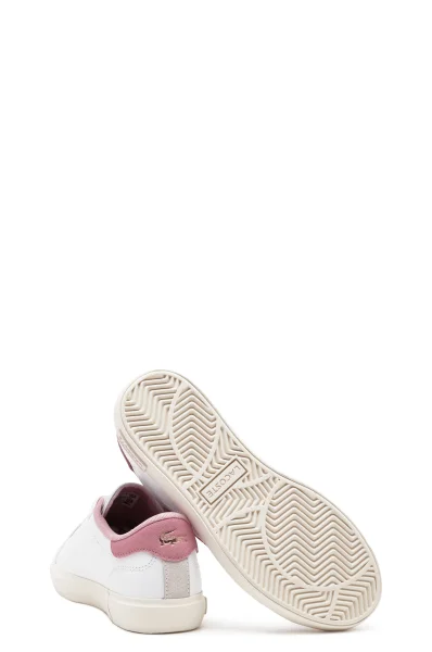 Skórzane sneakersy Lacoste biały