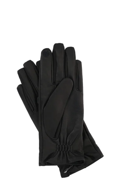 Skórzane rękawiczki TWINSET czarny