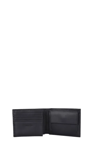 Skórzany portfel PEBBLE Calvin Klein czarny