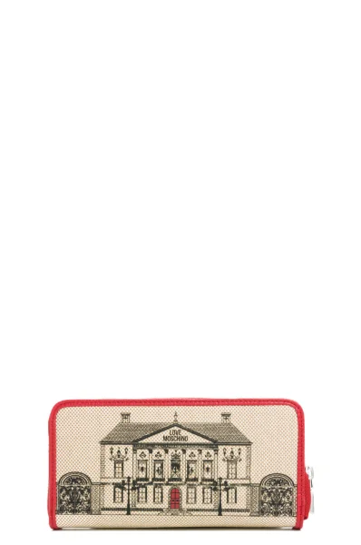 Portfel Portable Home Love Moschino czerwony