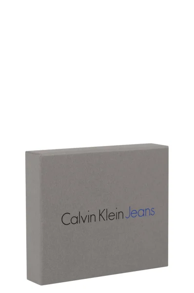 Skórzany wizytownik Calvin Klein czarny