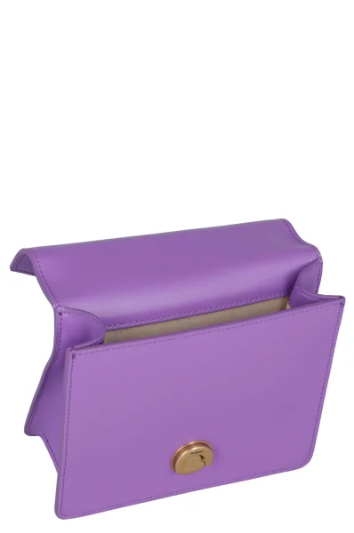 Skórzana torebka na ramię LOVE MINI TOP HANDLE SIMPLY 4 Pinko fioletowy