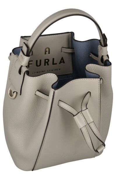 Leather bucket bag MIASTELLA MINI Furla | Gray | Gomez.pl/en