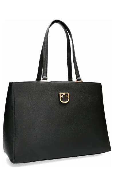 Leather shopper bag BELVEDERE Furla black