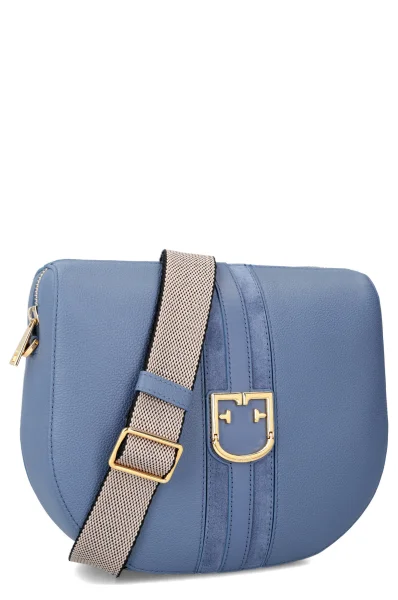 Leather messenger bag GIOIA S Furla blue