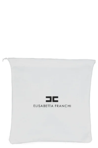 Leather shopper bag Elisabetta Franchi black