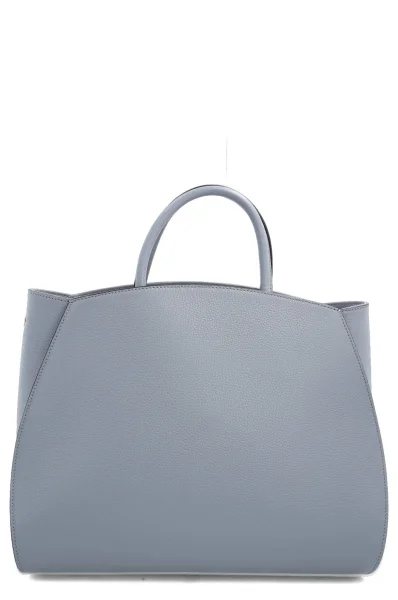 Leather shopper bag ELA CONCRETE Coccinelle gray