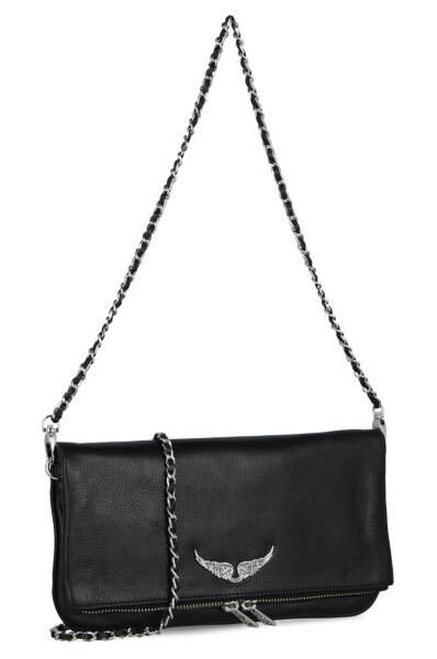 Leather clutch bag Zadig&Voltaire black