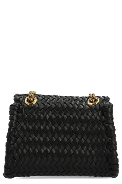 Skórzana torebka na ramię + saszetka Dolce & Gabbana czarny
