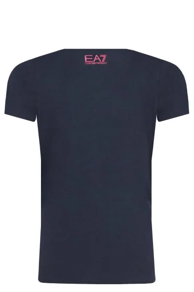 футболка | regular fit EA7 темно-синій