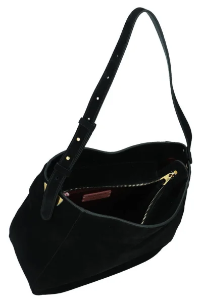Leather hobo Lea Suede Coccinelle black