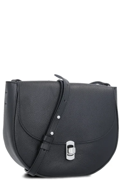 Leather messenger bag/shoulder bag ZANIAH Coccinelle black