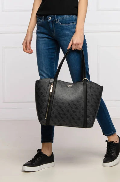 Shopper bag + sachet NAYA TRAP Guess, Black