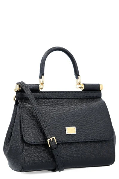 Leather messenger bag Sicily Dolce & Gabbana black