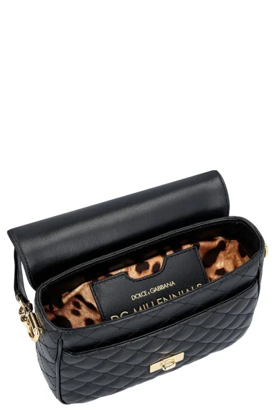 Leather messenger bag DG Millennials Dolce & Gabbana black