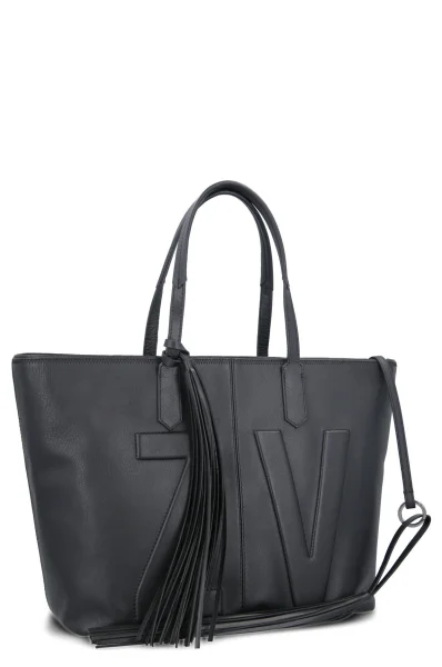 Leather shopper bag MICK INITIALS Zadig&Voltaire black
